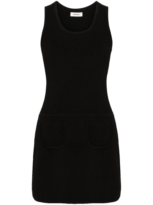 Logo-Appliqué Ribbed Minidress