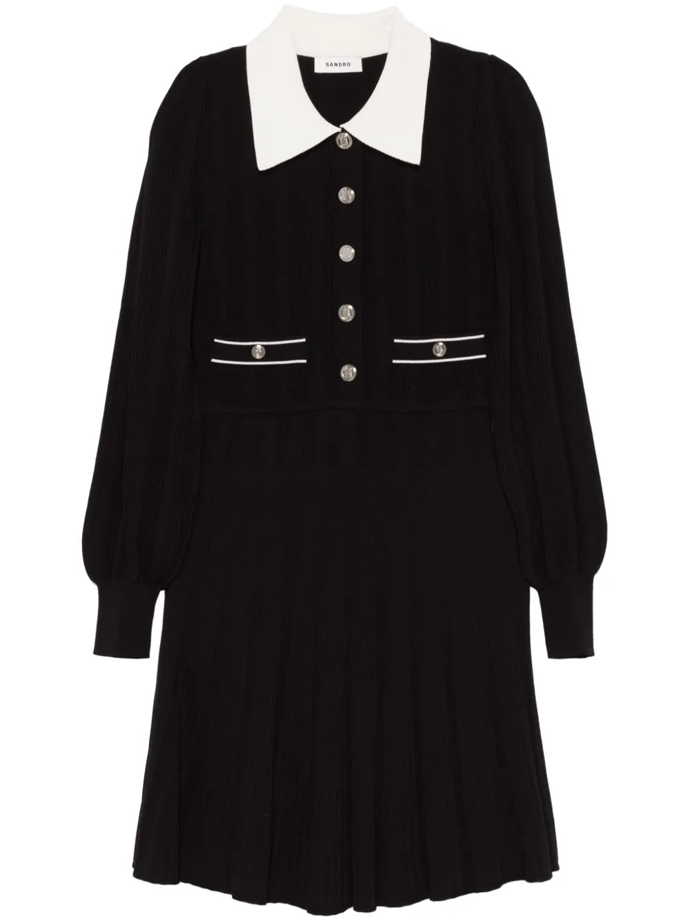 Pleated Knit Dress