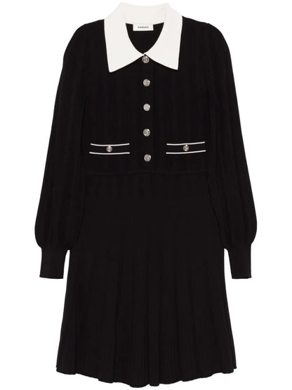 Pleated Knit Dress