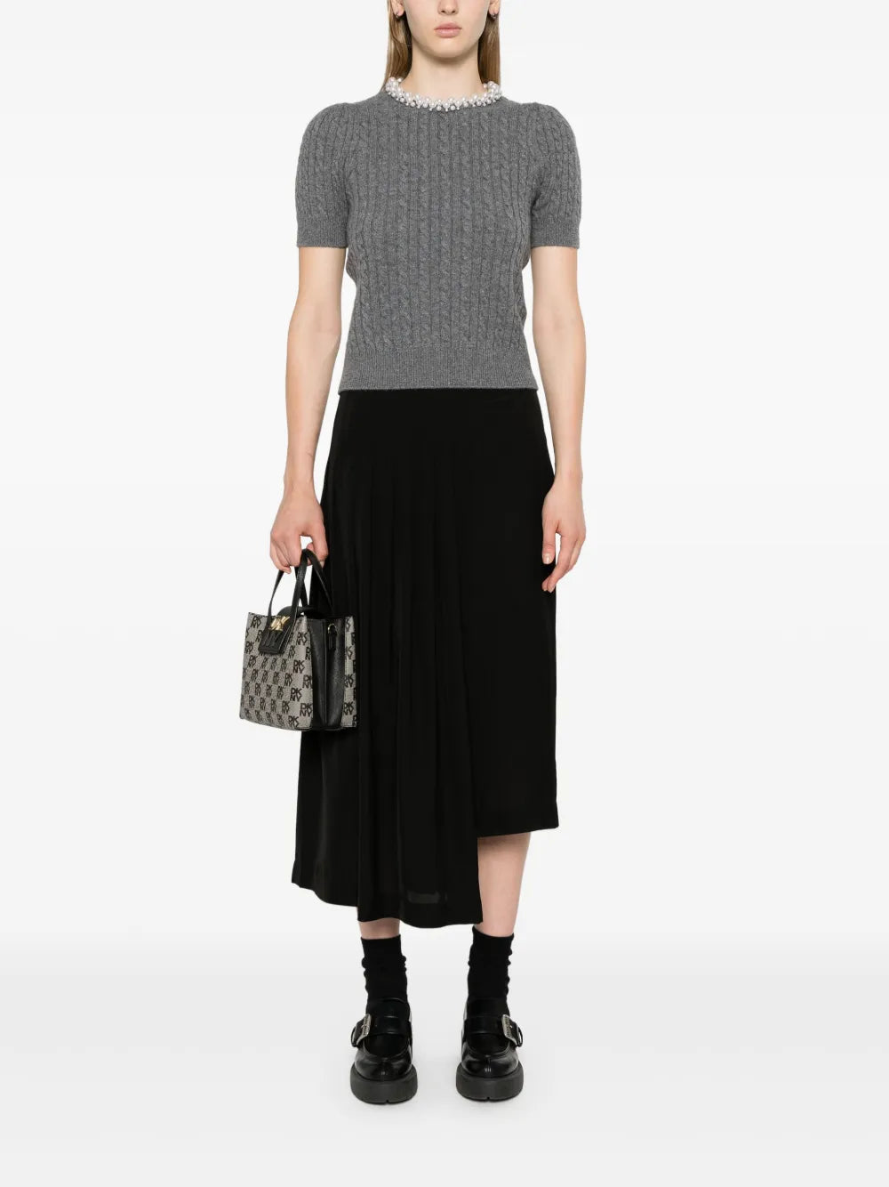 Pleated Midi Skirt