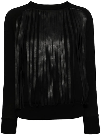 Fringed Long-Sleeve Sweatshirt