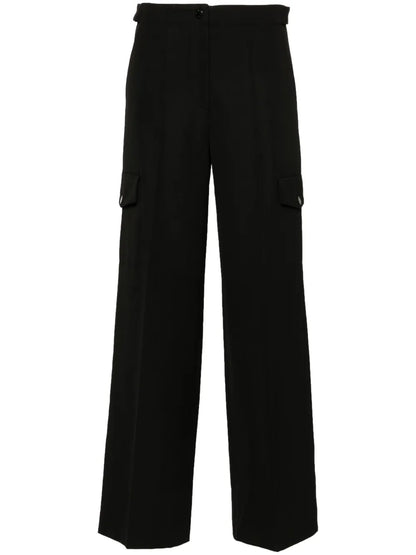 High-Waist Cargo Trousers