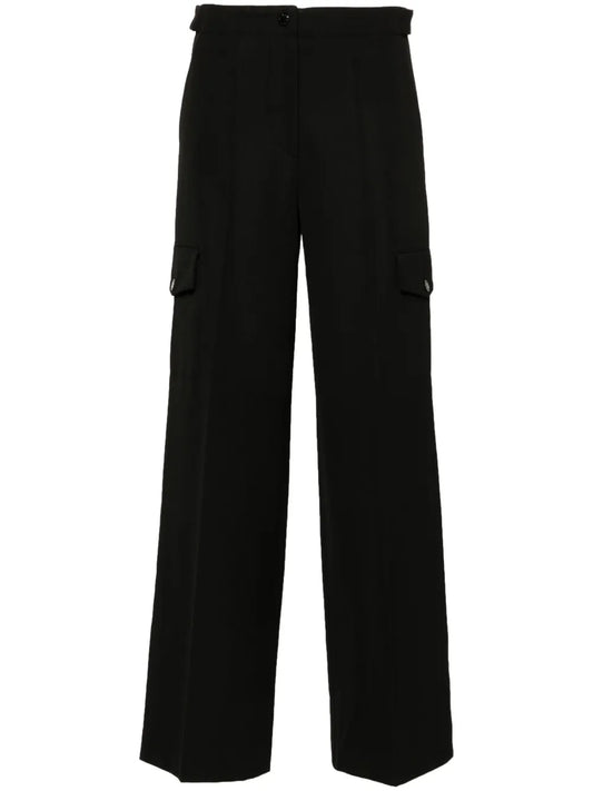 High-Waist Cargo Trousers