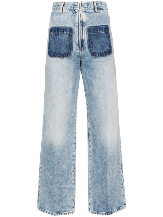 High-Rise Straight-Leg Jeans