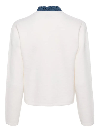 Detachable-Collar Cardigan