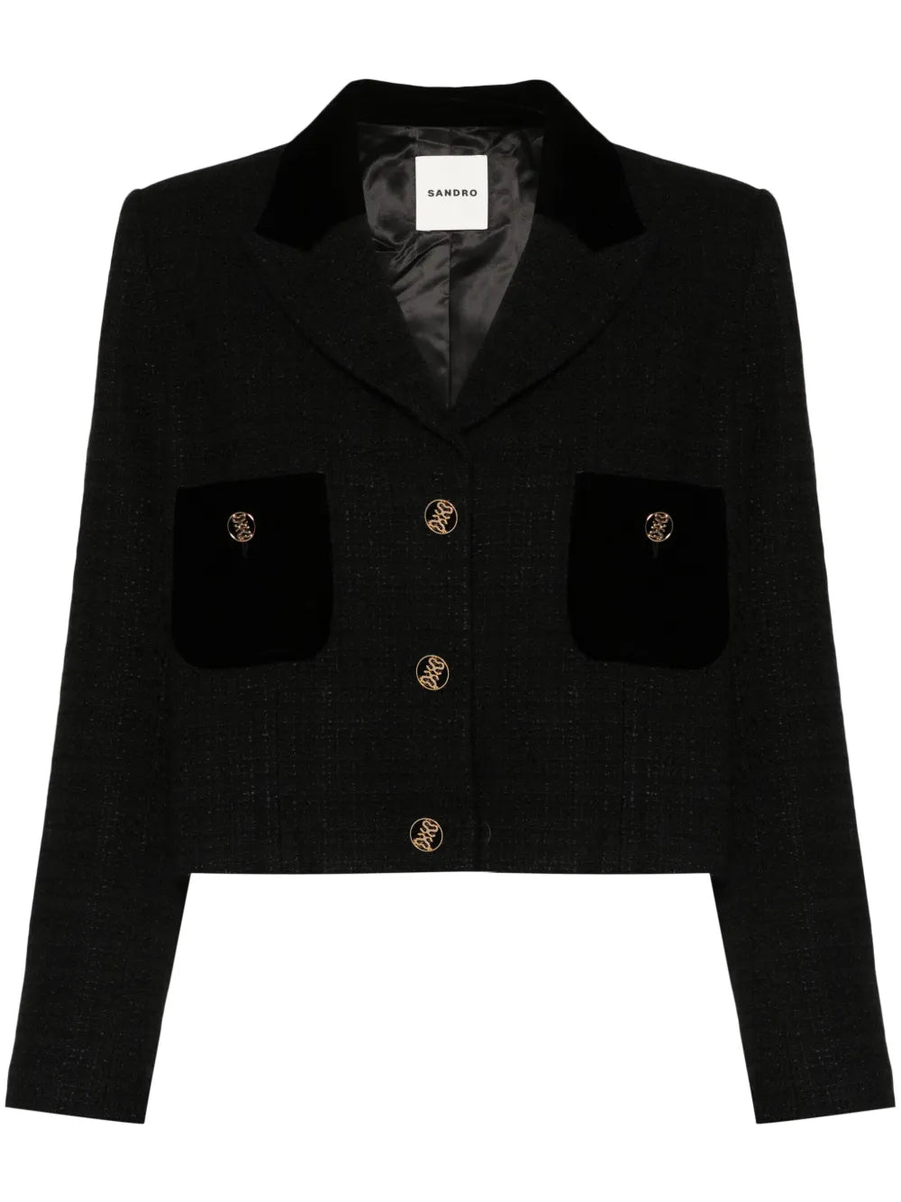 Velvet Tweed Cropped Jacket