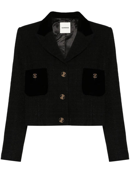 Velvet Tweed Cropped Jacket