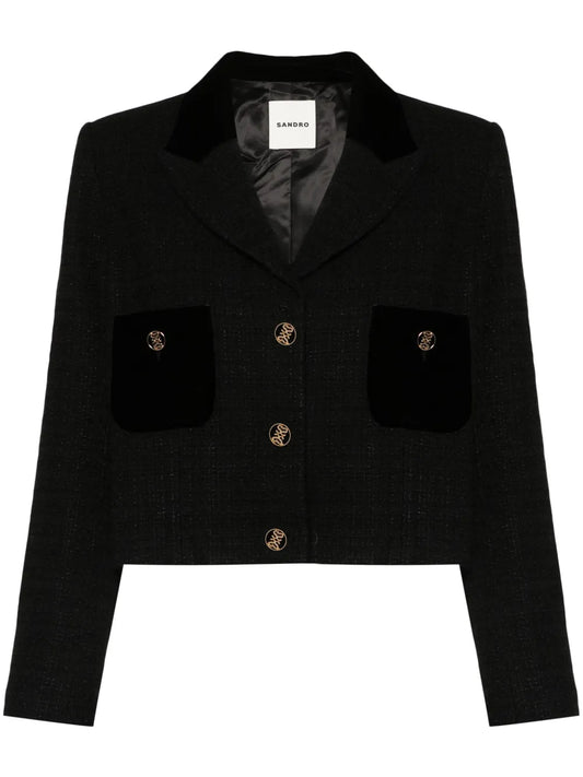 Velvet Tweed Cropped Jacket