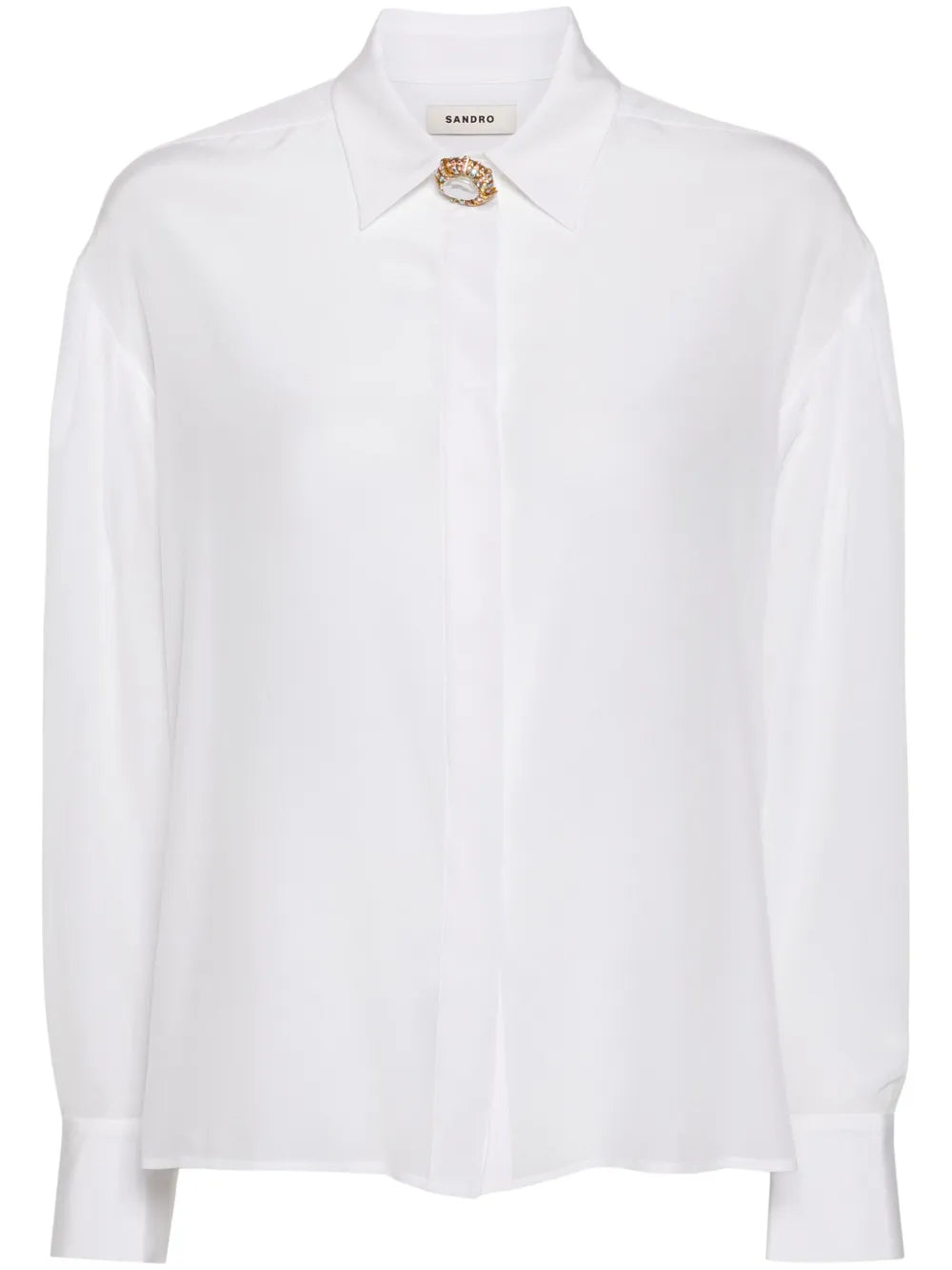 Long-Sleeve Silk Shirt