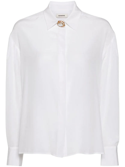 Long-Sleeve Silk Shirt