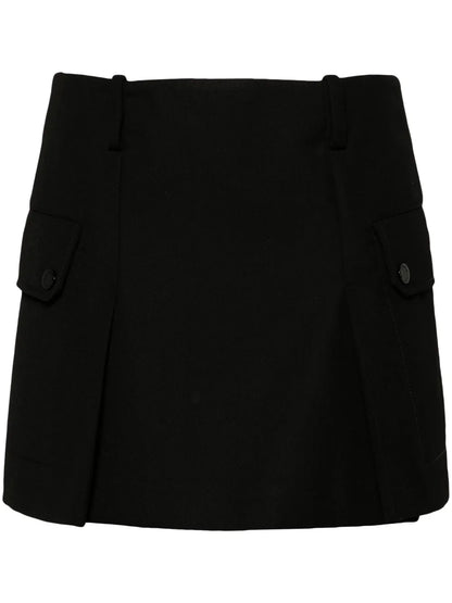 A-Line Twill Miniskirt