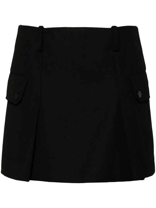 A-Line Twill Miniskirt