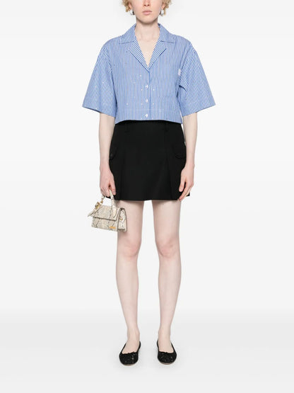 A-Line Twill Miniskirt