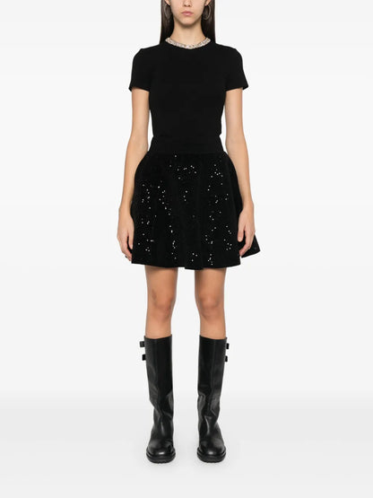 Sequinned Mini Skirt