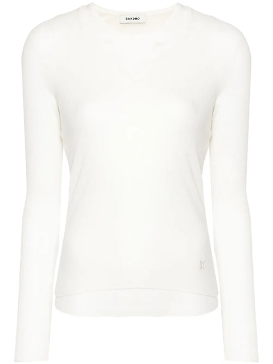 Logo-Embroidered Layered Top