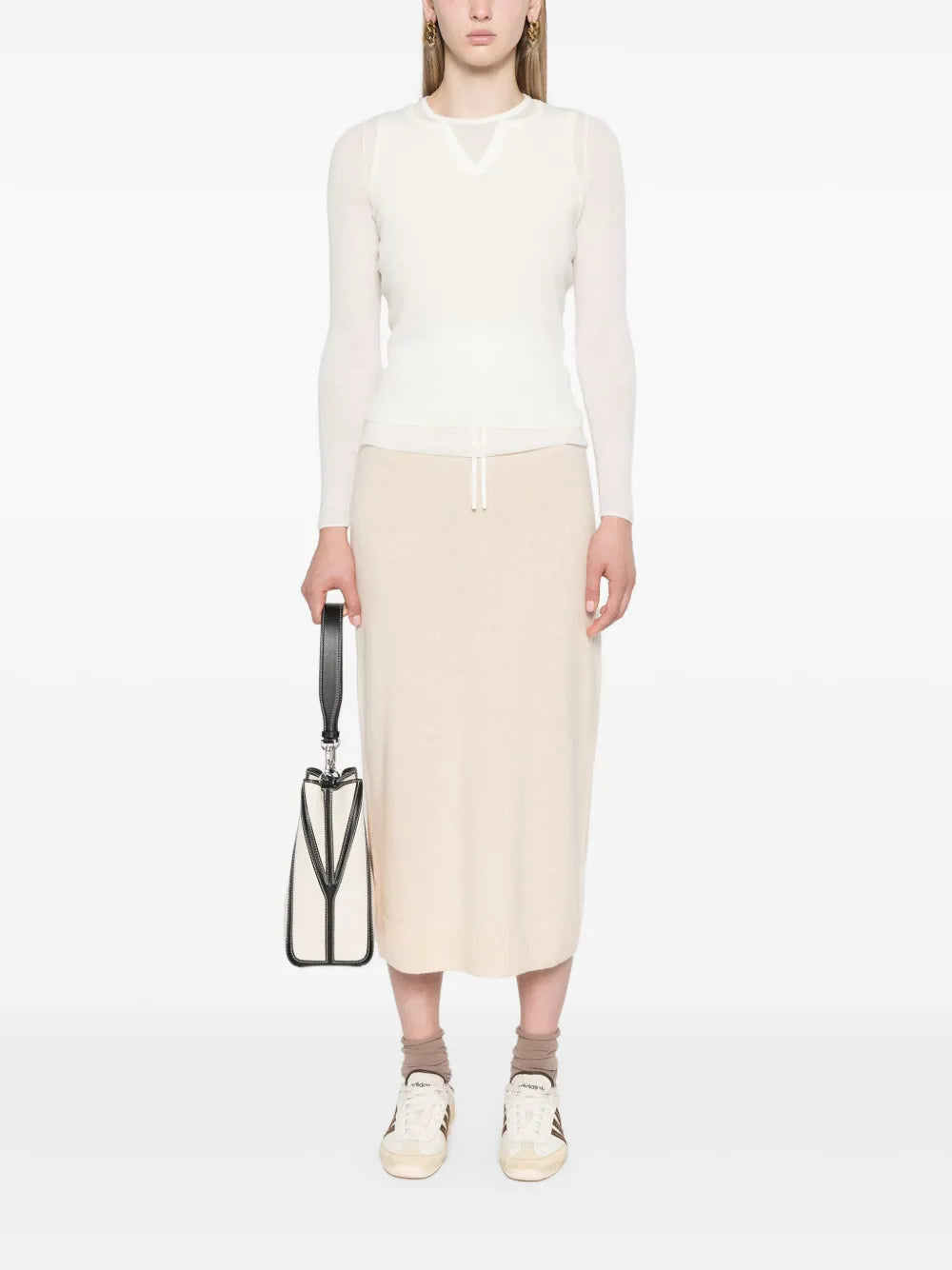 Logo-Embroidered Layered Top