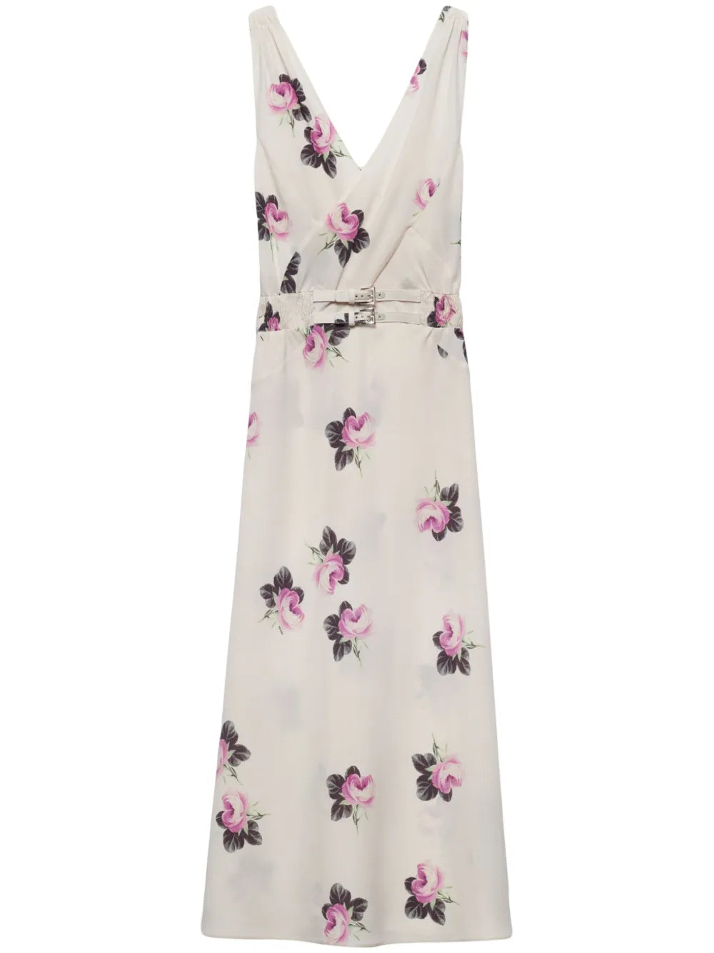 Floral-Print Sablé Midi Dress