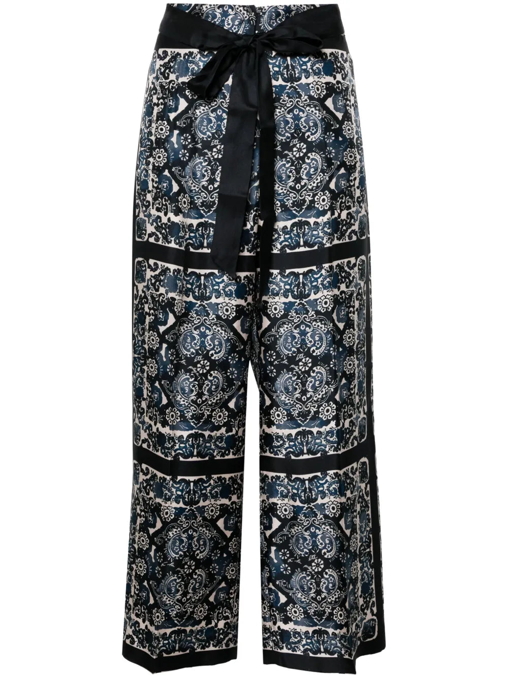 Patty Graphic-Print Cropped Trousers