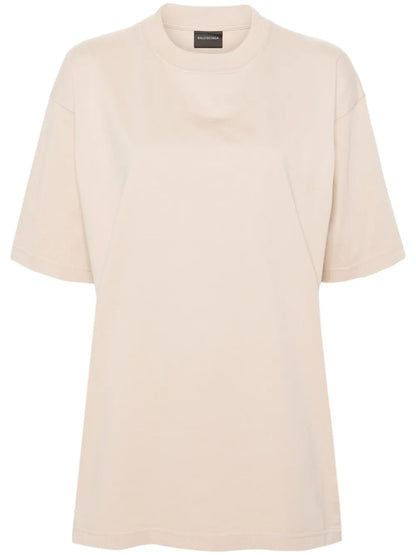 Rhinestoned Cotton T-Shirt