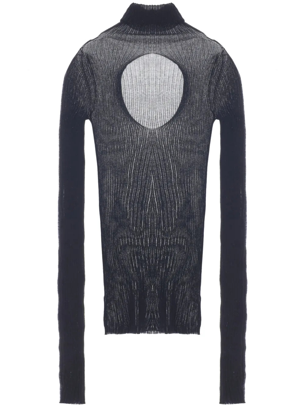 High-Neck Ribbed-Knit Jumper
