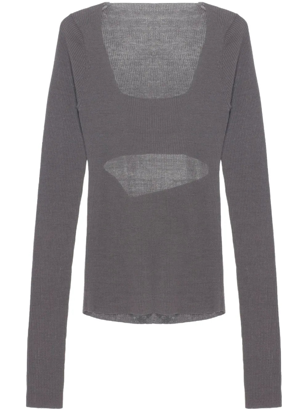 Long-Sleeve Ribbed-Knit Top