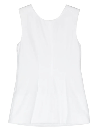 Padded-Panels Sleeveless Blouse