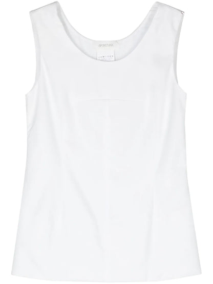 Padded-Panels Sleeveless Blouse