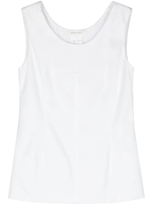 Padded-Panels Sleeveless Blouse
