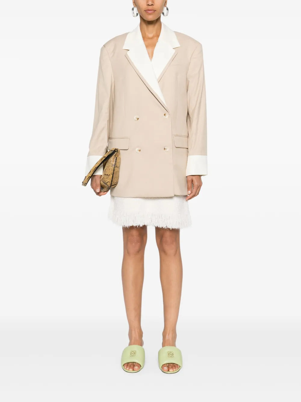 Two-Tone Double-Breasted Blazer