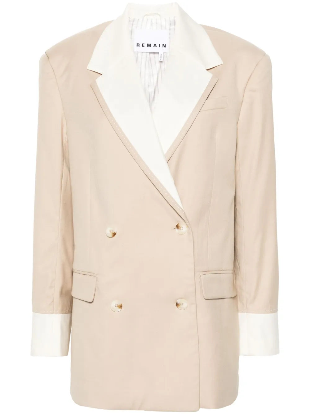 Two-Tone Double-Breasted Blazer