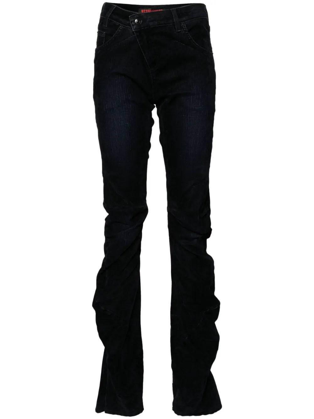 Draped Velvet Jeans