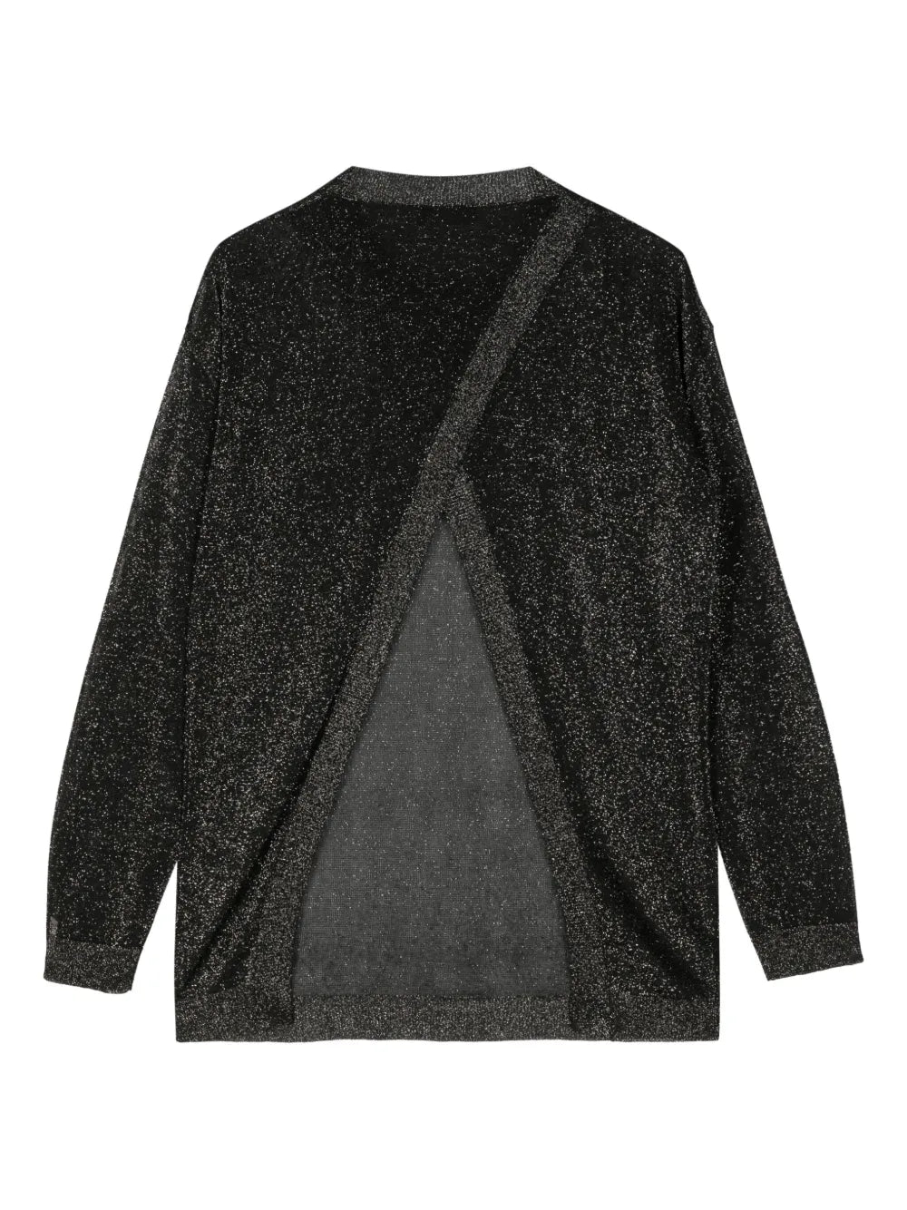 Slit-Detail Metallic Jumper