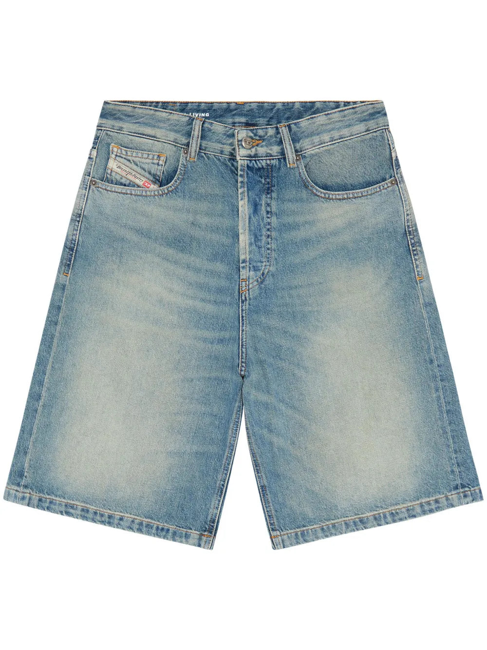 De-Sire Washed Knee-Length Shorts