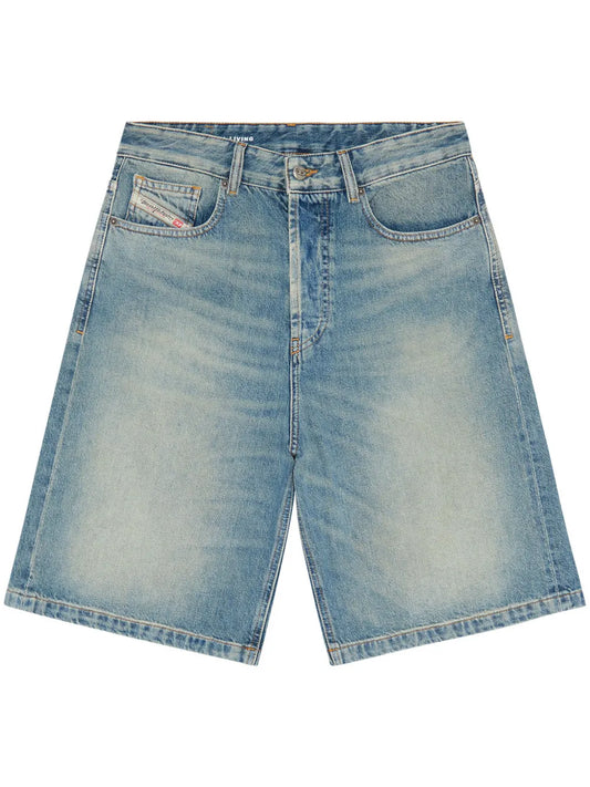 De-Sire Washed Knee-Length Shorts
