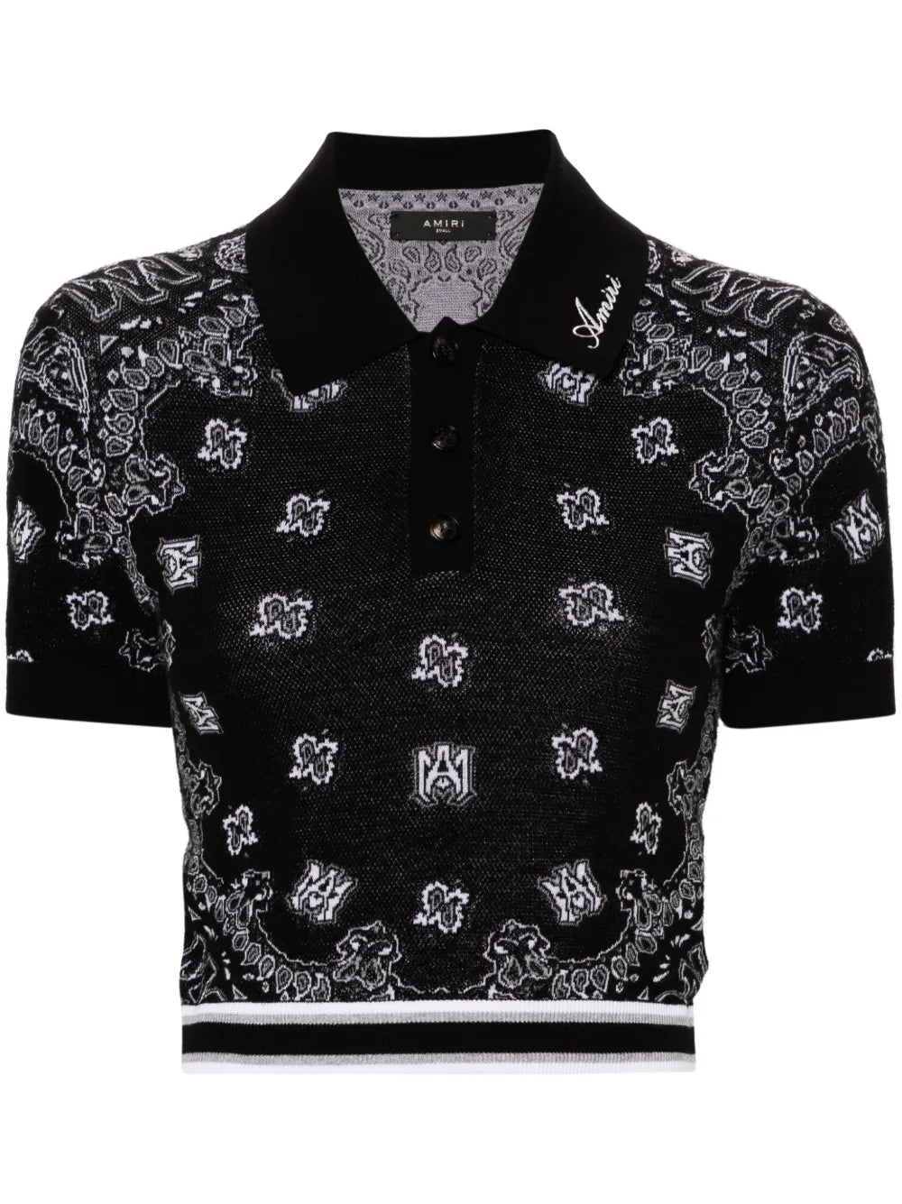 Bandana Jacquard Polo Top