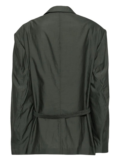 Double-Breasted Belted Blazer