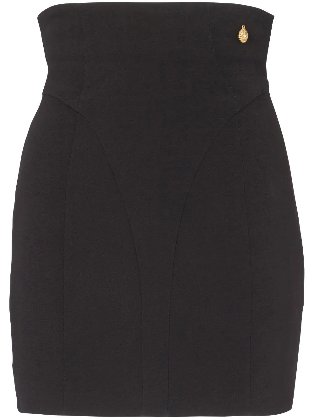High-Waisted Crepe Miniskirt