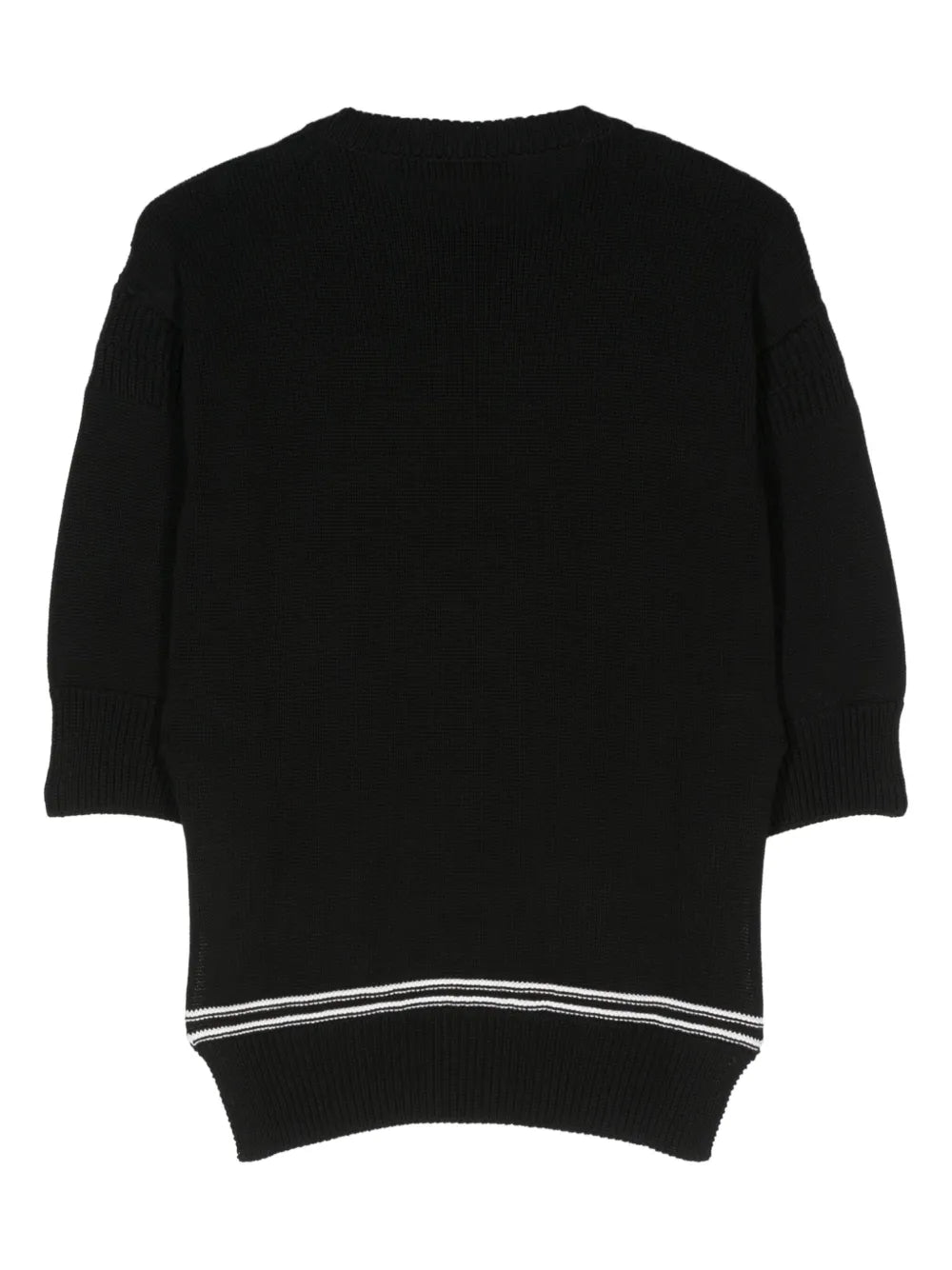 Intarsia-Knit Logo Cotton Jumper
