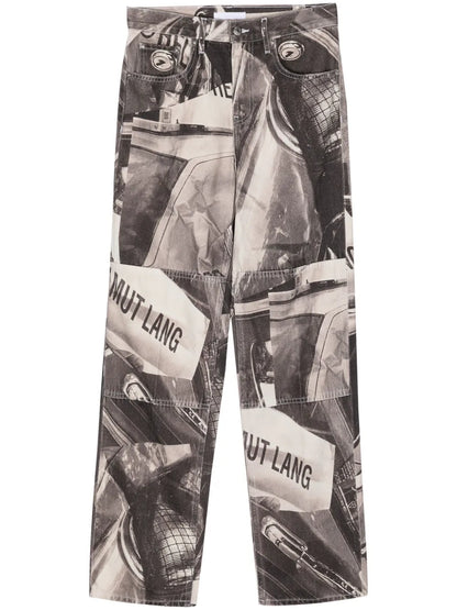 All-Over Photographic-Print Jeans