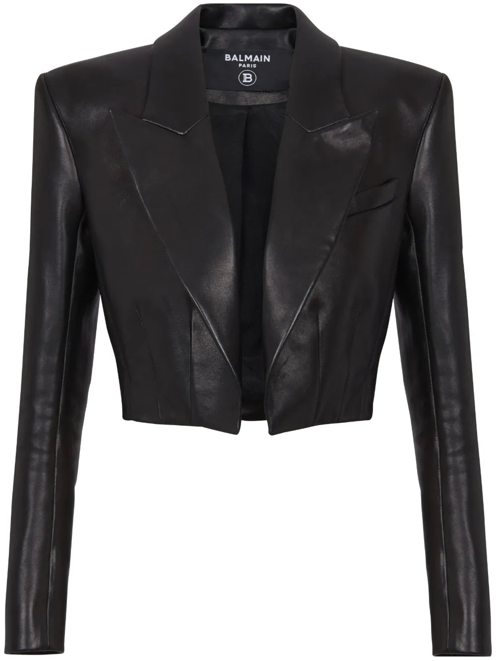 Leather Cropped Jacket