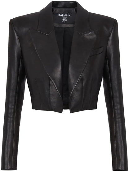 Leather Cropped Jacket