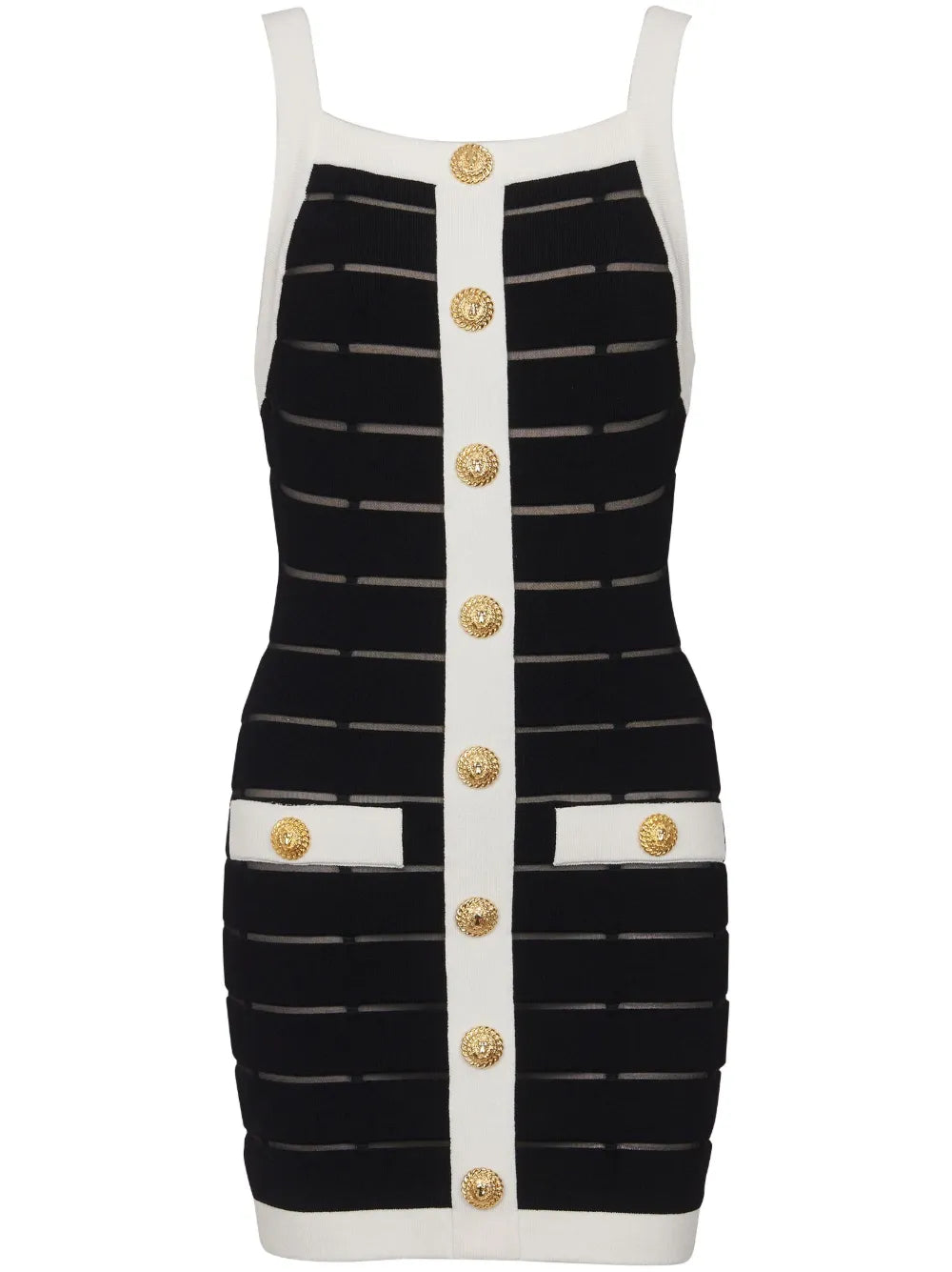 Mesh-Detailed Short Dress