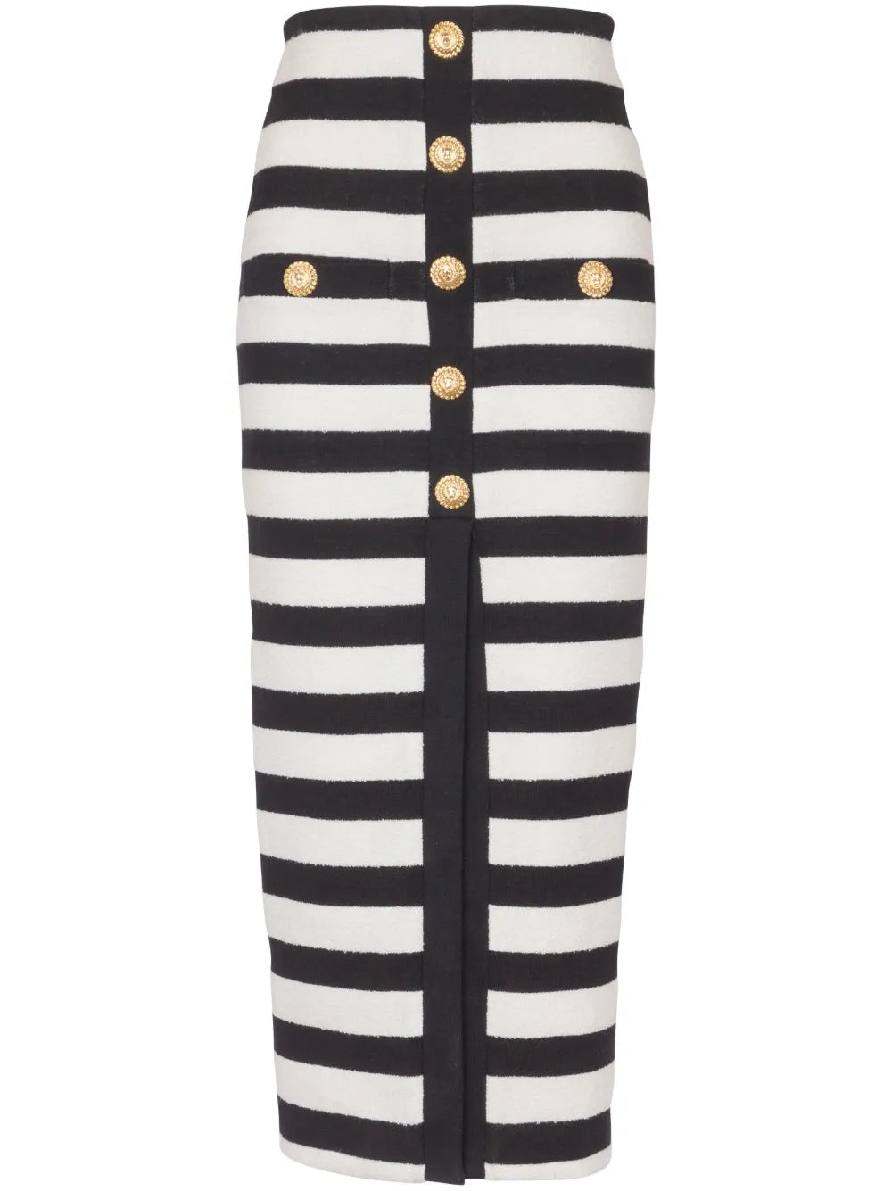 Striped Knitted Midi Skirt