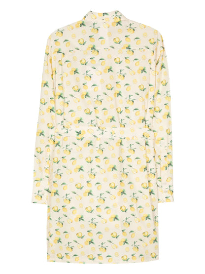 Lemon-Print Mini Dress