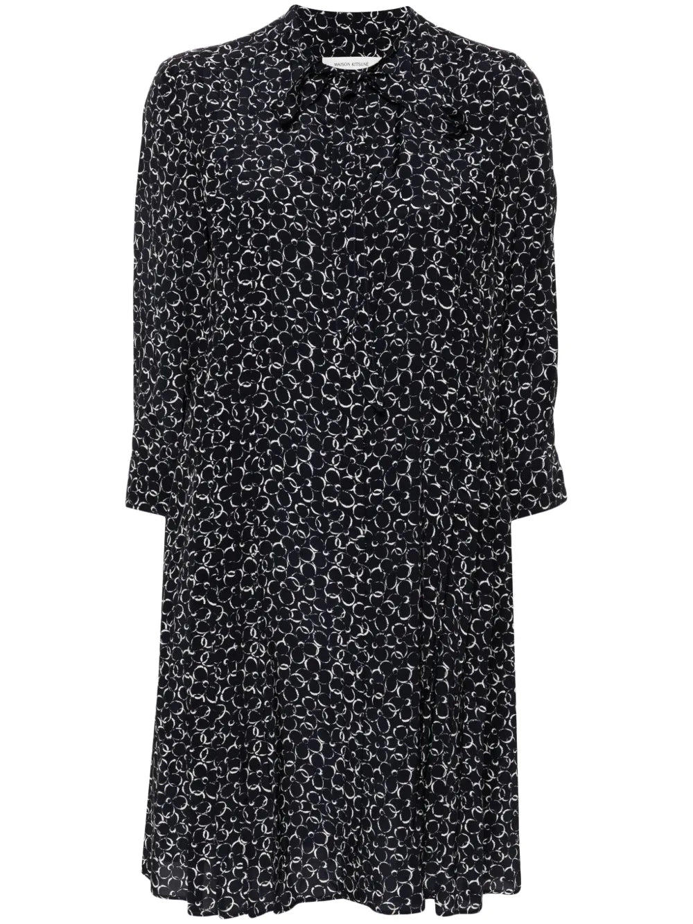 Abstract Daisy-Print Mini Dress