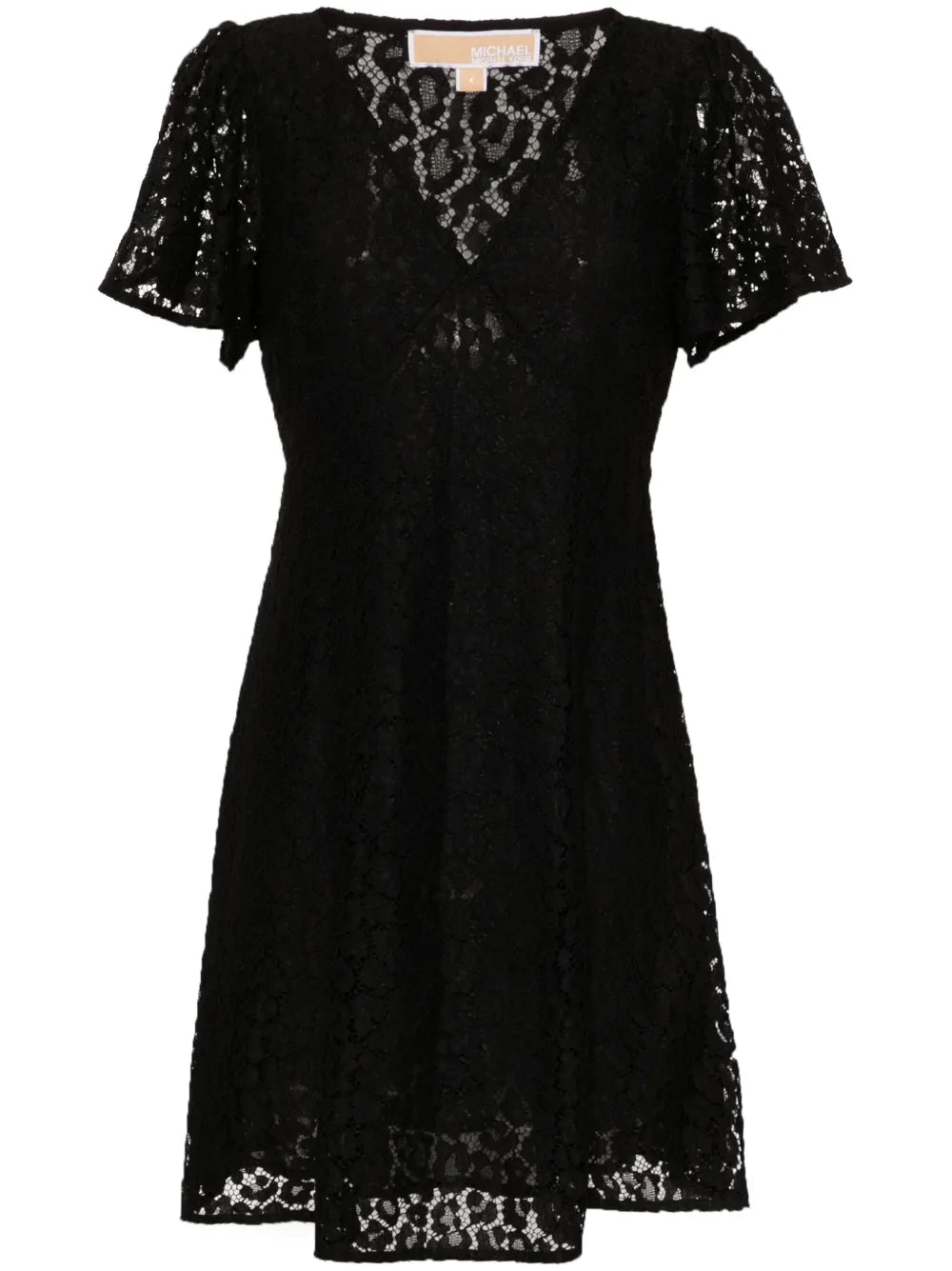V-Neck Lace Mini Dress