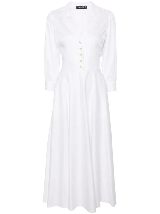 Flared Maxi Shirtdress