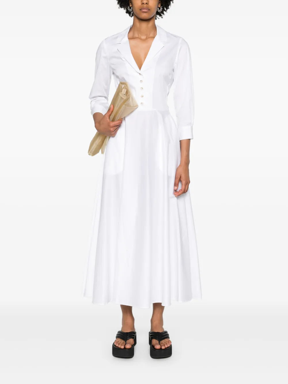 Flared Maxi Shirtdress