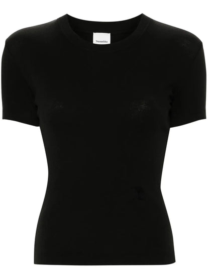 Logo-Embroidered Cropped T-Shirt