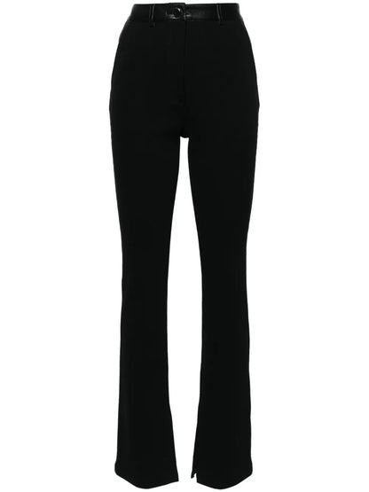 Slim-Leg Fine-Ribbed Trousers